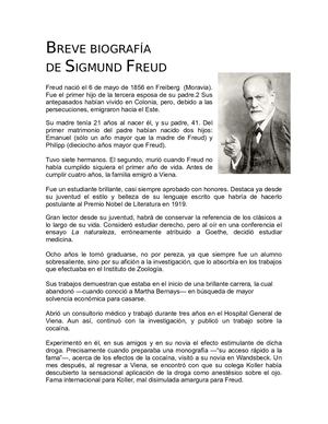 Breve Biografía De Freud
