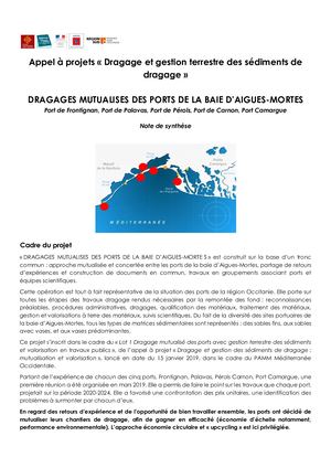 Dragage Baie D'aigues Mortes Synthèse