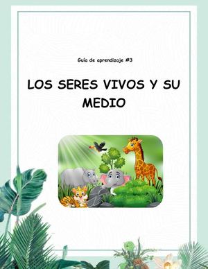 Los Seres Vivos Y Su Medio G3