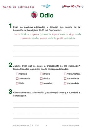 Ficha Emocionario 03 Odio