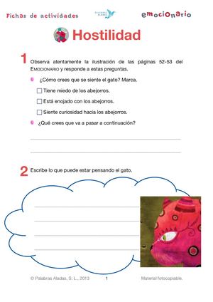 Ficha Emocionario 22 Hostilidad