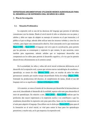 Estrategias Argumentativas Para El Desarrollo De La Expresión Oral
