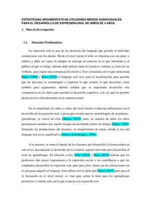 Estrategias Argumentativas Para El Desarrollo De La Expresión Oral