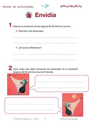 Ficha Emocionario 37 Envidia