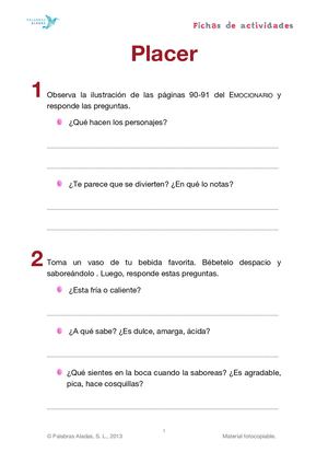 Ficha Emocionario 41 Placer