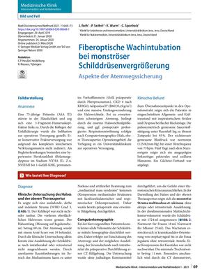 11 Fiberoptische Wachintubation Bei Monströser Schilddrüsenvergrößerung