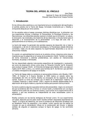 Teoria Del Apego