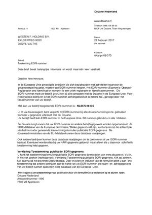 Vat Certificate Westen F Holding B V Copie