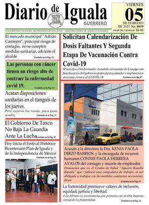 Viernes 5 De Febrero De 2021 Diario De Iguala