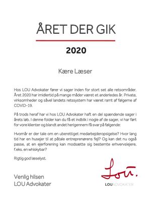 Året Der Gik 2020..
