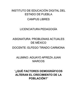 Qué Factores Demográficos Alteran El Crecimiento De La Población