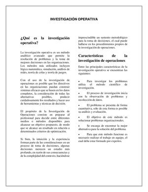 Revista Investigación Operativa