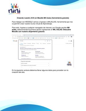 Creando Nuestro Ava En Moodle Mil Aulas