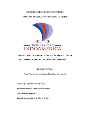 Pf Paola Dificultades