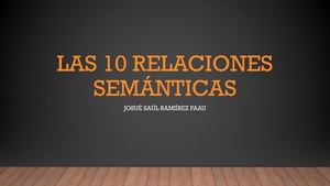 Las 10 Relaciones Semánticas Josue Ramirez