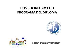 Dossier Informatiu Programa Del Diploma