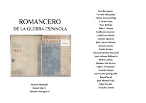 Romancero De La Guerra Española 1937
