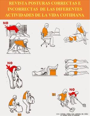 Revista Sobre Las Posturas Correctas e Incorrecta de las Diferentes Actividades de la Vida Diaria.