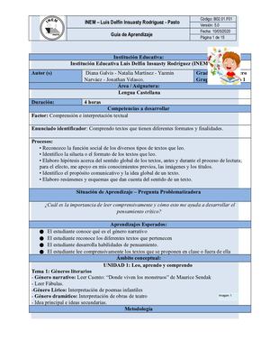 Guia 4 Ct Género Narrativo