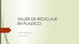 Power Point Taller De Reciclaje