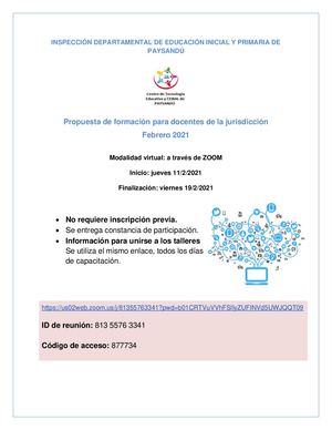 Propuesta De Formación Para Docentes De Paysandú 2021 Centro De Tecnología