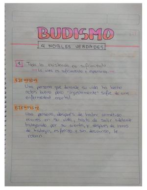 Etica Tarea Budismo 4 Nobles Verdades Emely Sandoval 5to Pmp