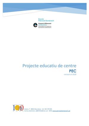 Projecte Educatiu de Centre (PEC)