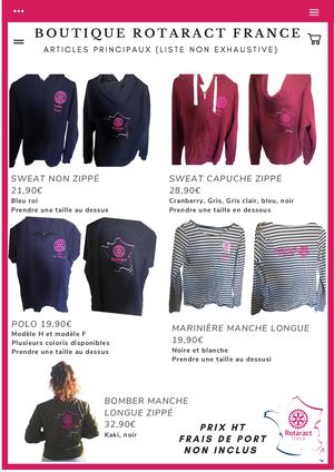 Catalogue Boutique Rotaract France