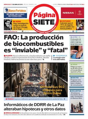 Pagina Siete - 17 de Abril 2019 - Bolivia