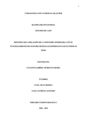 Estudio De Caso Luciano Murillo 3ro C