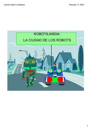 Cuento Sobre El Robot