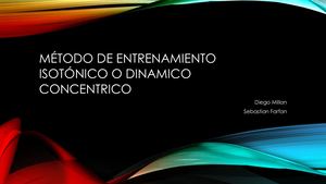 Entrenamiento Isotónico
