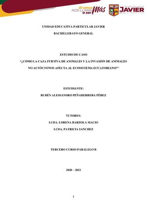 Estudio De Caso, Rubén Peñaherrera Pérez