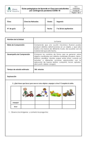 Ciencias 2 07 Al 25 De Septiembre