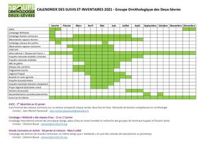 Calendrier de comptage 2021