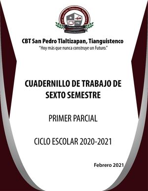 Cuadernillo Sexto Semestre Primer Parcial