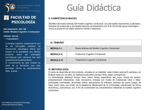 138 Modelo Cognitivo Conductual (1)