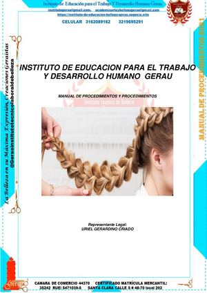 Manual De Procedimientos 2021I,E,T,D,H, GERAU
