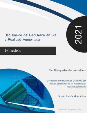 Tarea N°4 Unidad 2 Uso Básico De Geo Gebra En 3D Y Realidad Aumentada