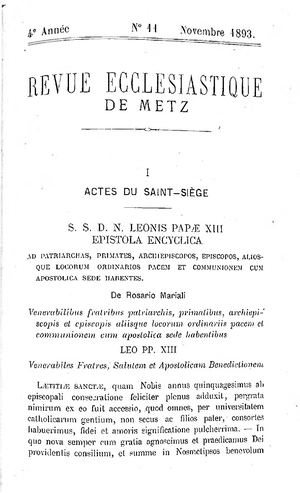 Revue Ecclésiastique de Metz 1893-11