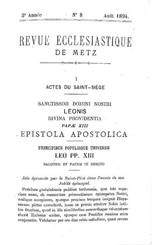 Revue Ecclésiastique de Metz 1894-08