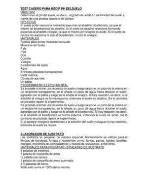 Test Casero Para Medir Ph Delsuelo