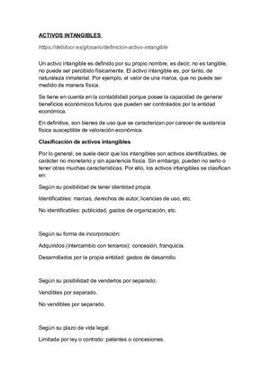 Activos Intangibles