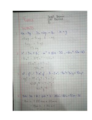 Suma Resta Algebrica