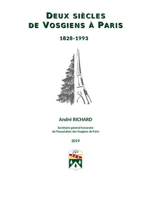 Deux Siècles De Vosgiens à Paris