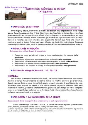 Celebraciones Miércoles de Ceniza Anto