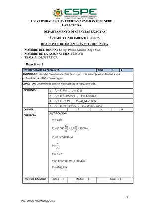 Reactivos Hidrostatica Grupo1