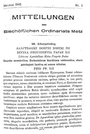 Revue Ecclésiastique de Metz 1942-05