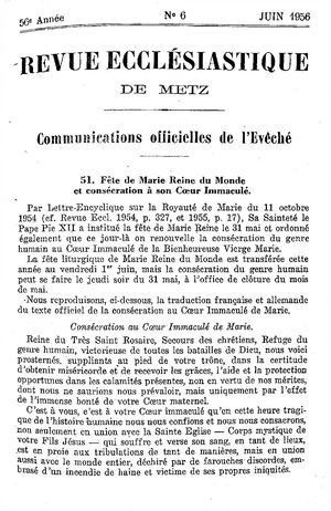 Revue Ecclésiastique de Metz 1956-06