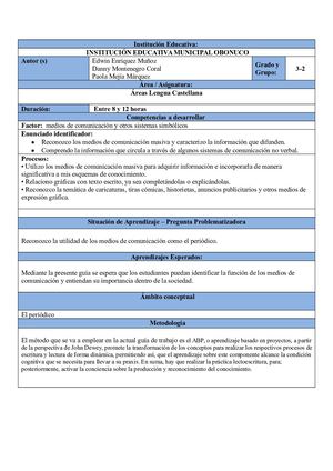 Factor 4 Guía 3 Medios De Comunicación Y Otros Sistemas Simbolicos El Periodico
